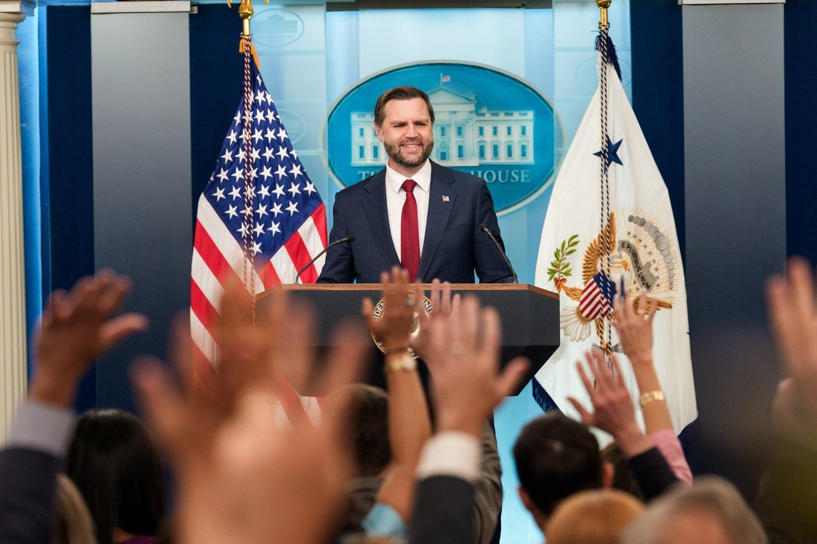 The James S. Brady Press Briefing Room at the White House during a daily briefing on September 3, 2026.