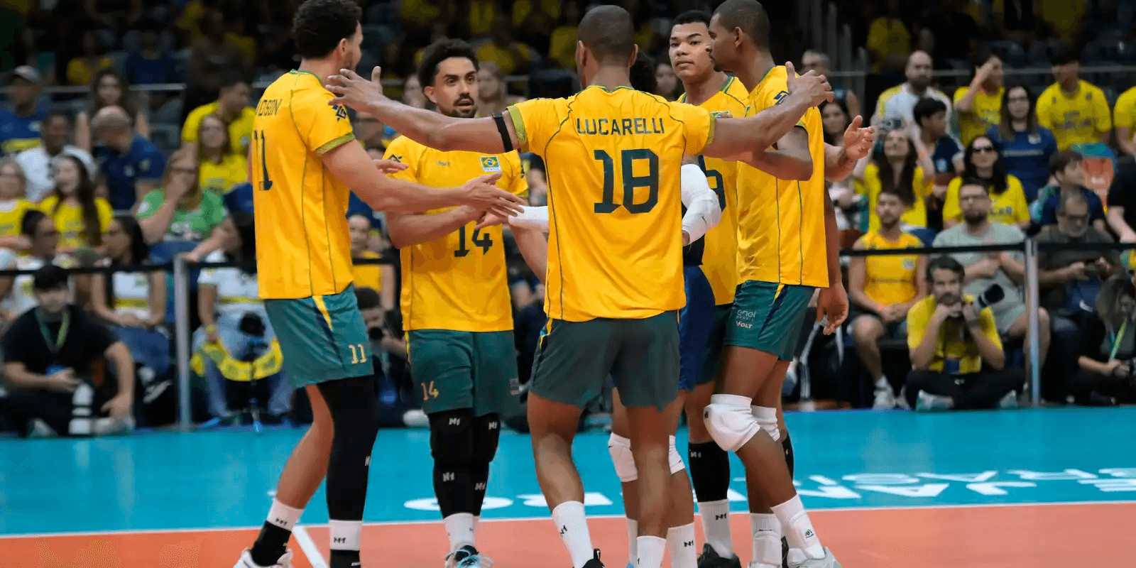 Brasil e Venezuela na quarta rodada do Pré-Olímpico Sul-Americano masculino, no Maracanãzinho, no Rio de Janeiro, em 19 de setembro de 2026.