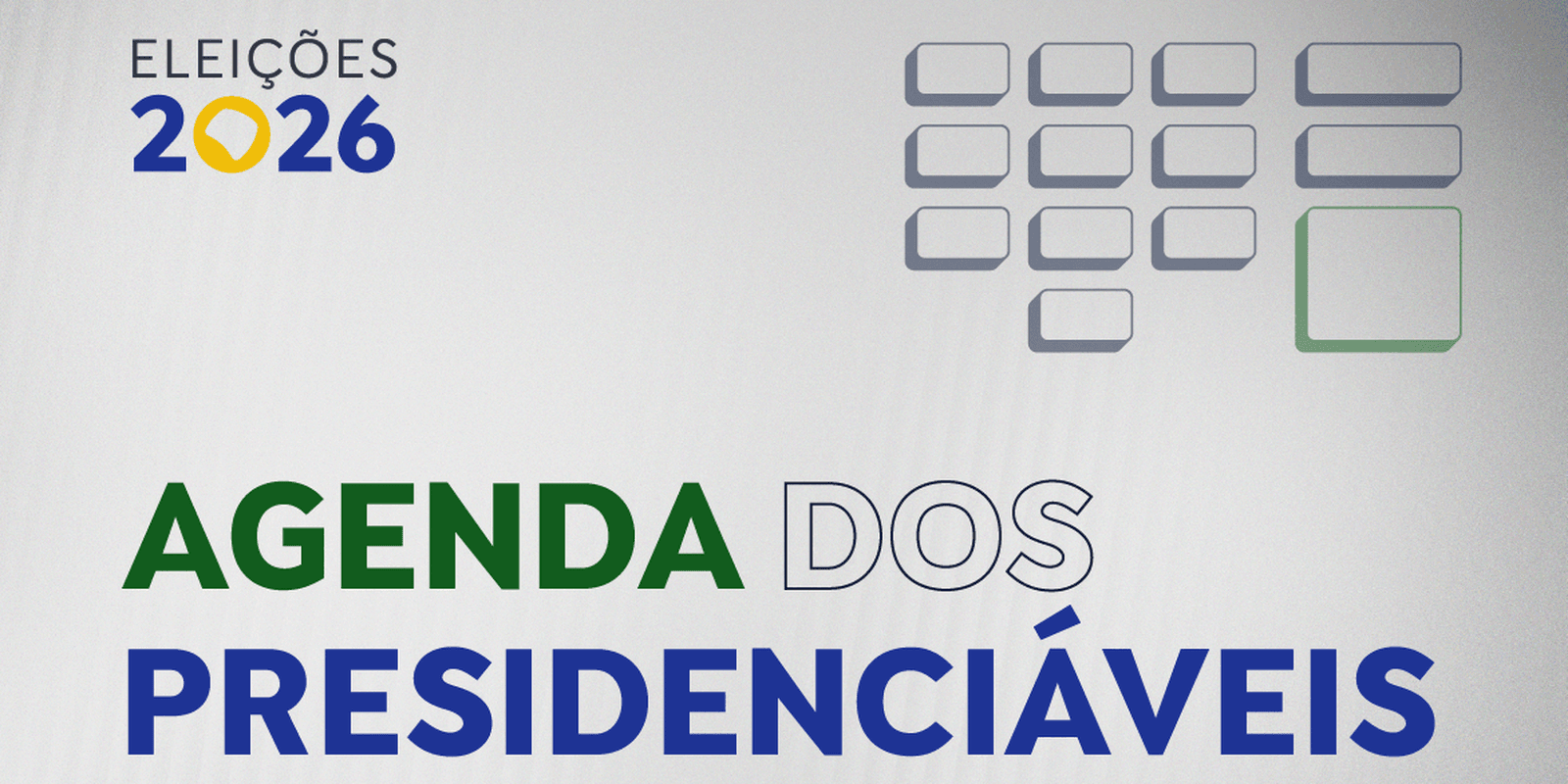 Arte gráfica da série Agenda dos Presidenciáveis, da EBC