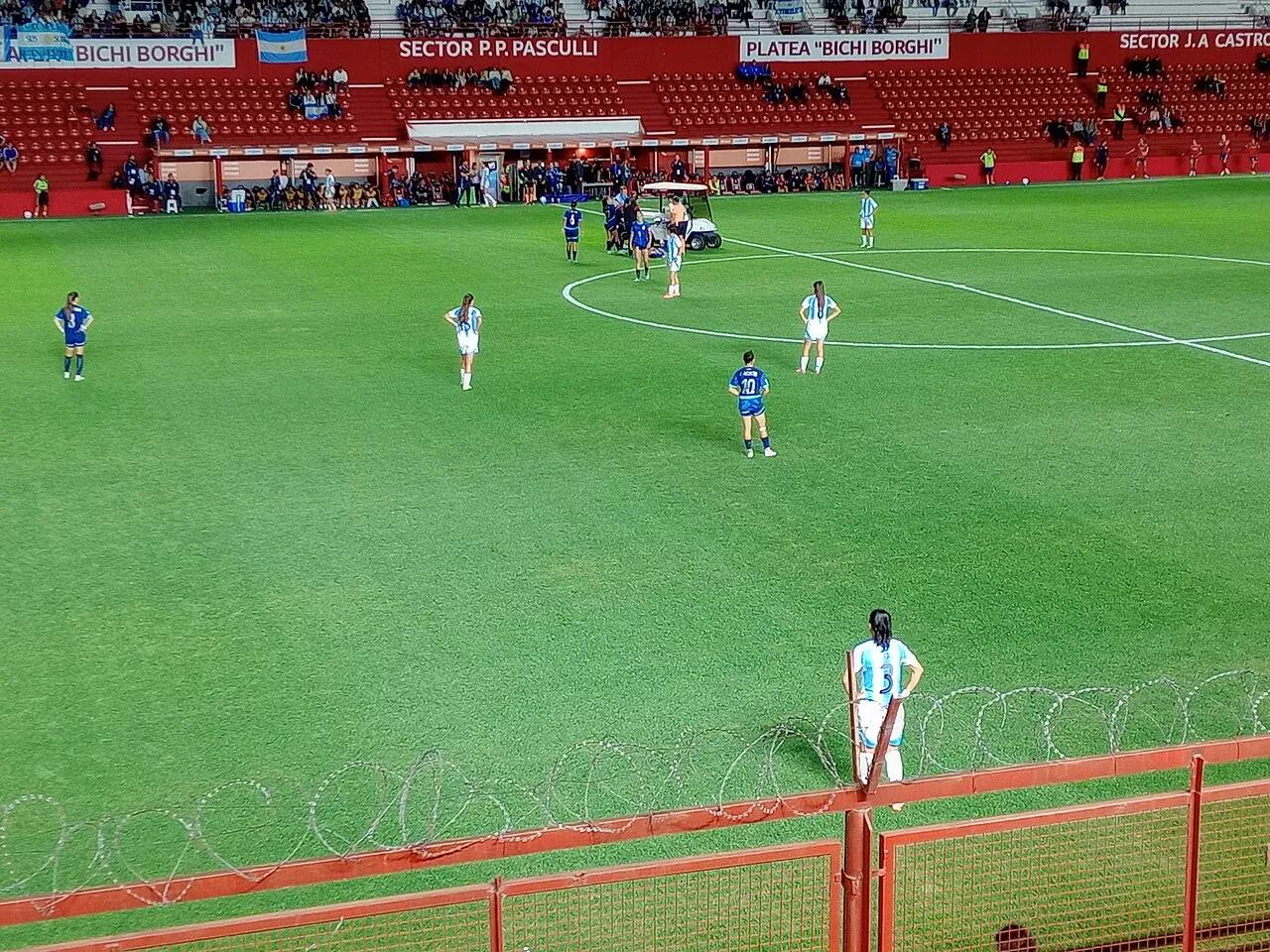 Argentina contra o Paraguai pela Liga das Nações Feminina da Conmebol, no estádio Diego Armando Maradona, em Buenos Aires, em outubro de 2025.