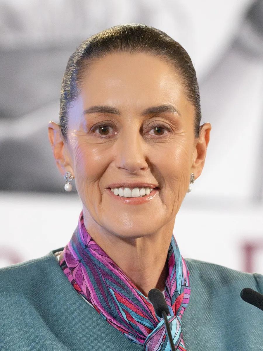 Mexican President Claudia Sheinbaum at one of her morning press conferences, in 2024.