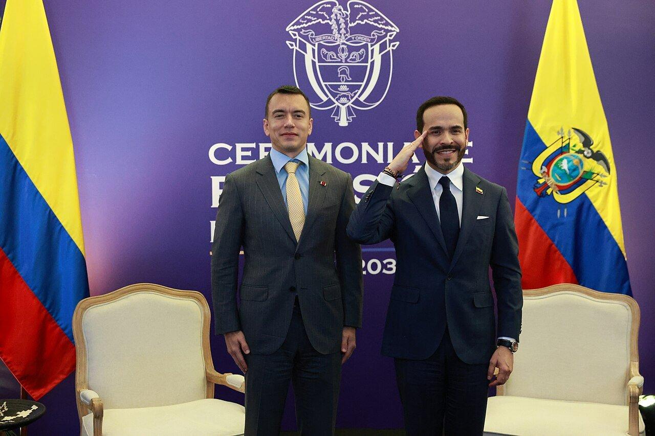 Abelardo de la Espriella, then Colombia's president-elect, at a bilateral meeting with Ecuador's presidency in Cali on 7 August 2026, shortly before his inauguration.