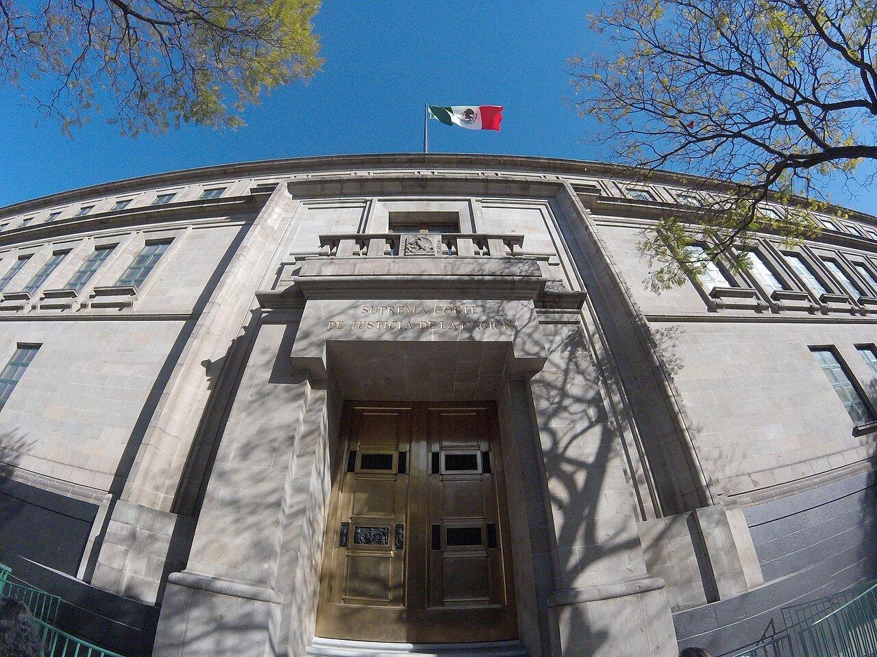 La fachada del edificio de la Suprema Corte de Justicia de la Nación, en la Ciudad de México, en 2016.