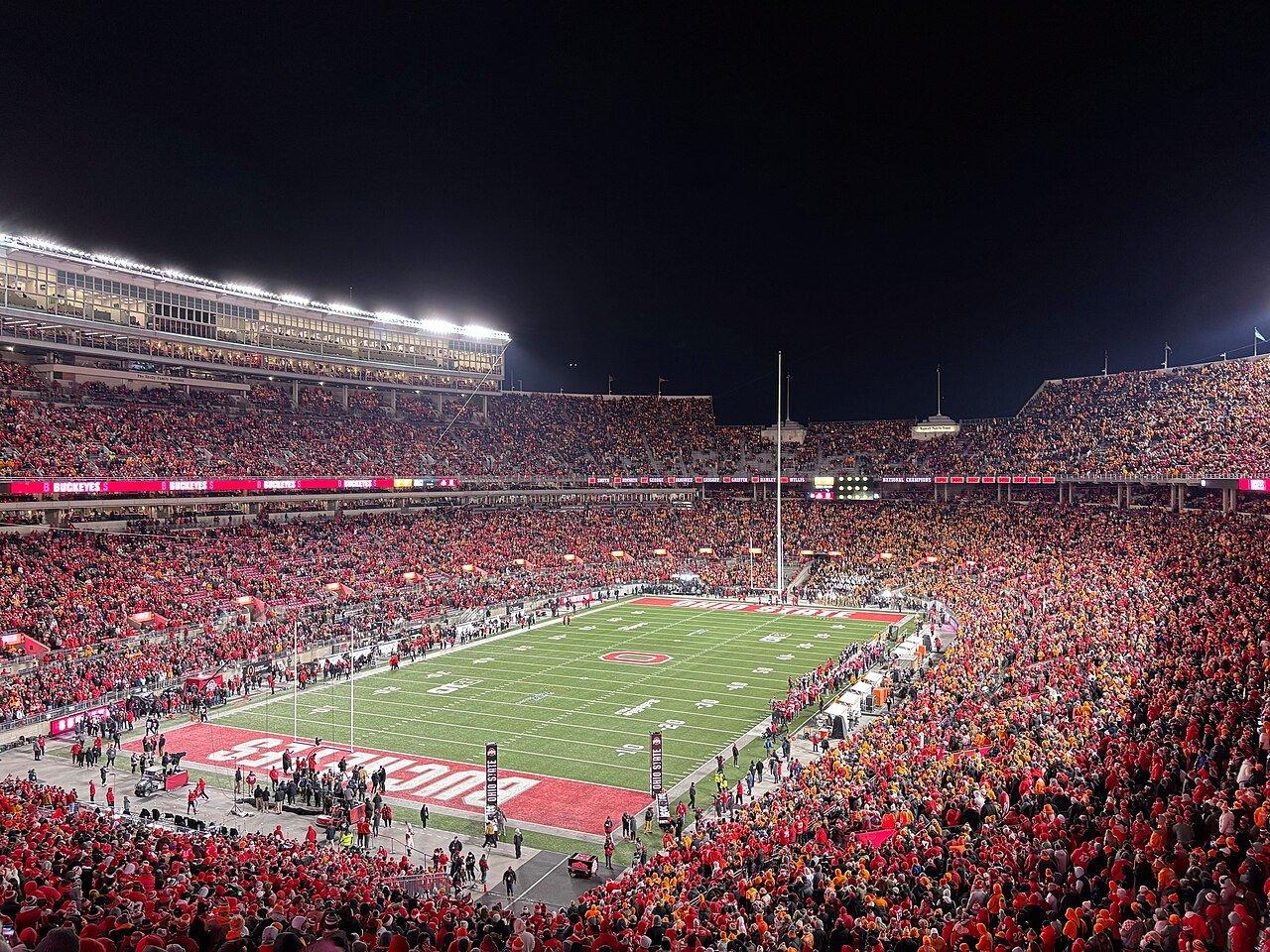 Tennessee at Ohio State in the first round of the College Football Playoff, in Columbus, in December 2024.