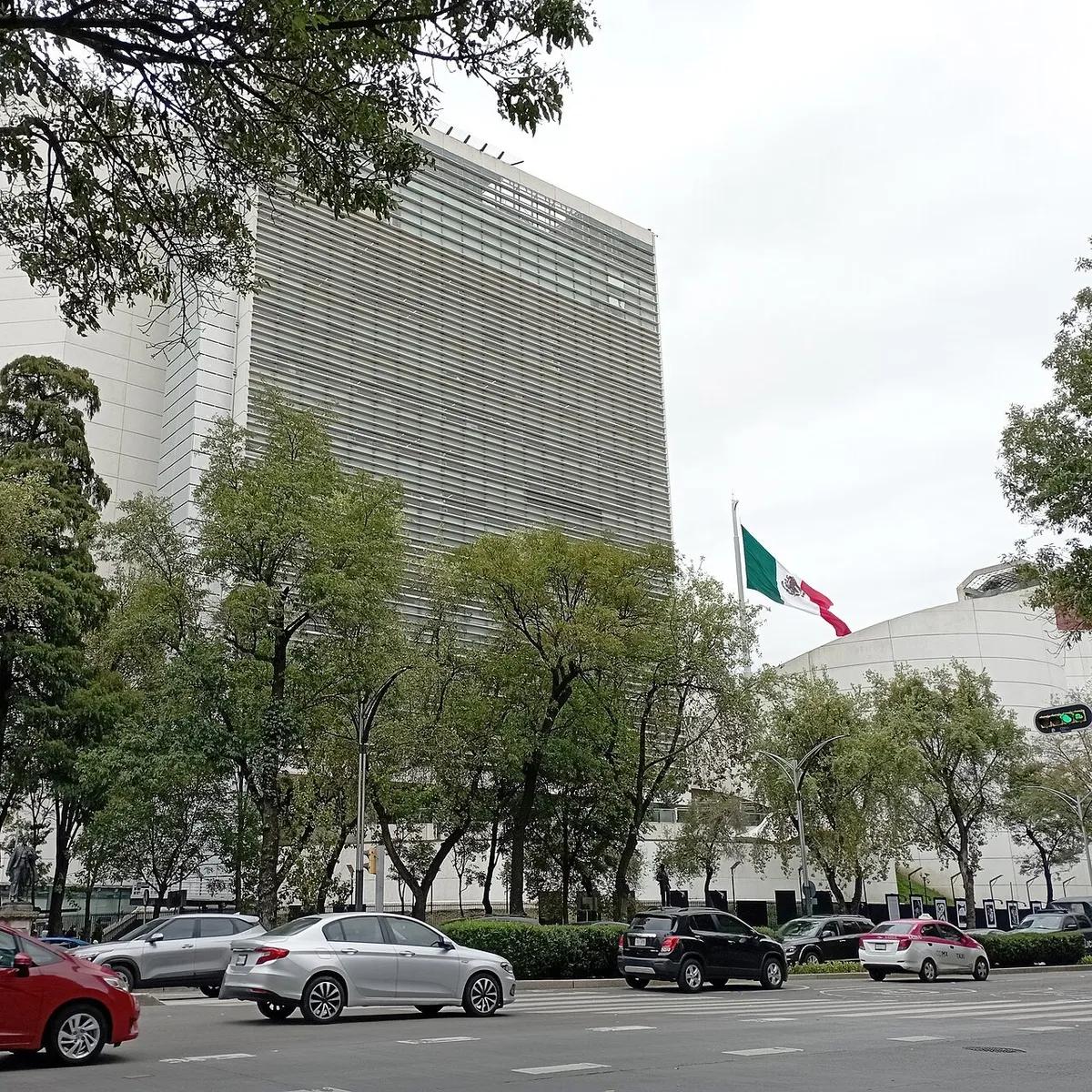 The Senate building on Paseo de la Reforma, Mexico City, in 2022.