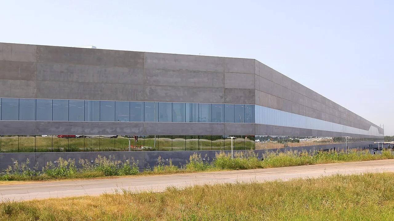 Tesla's Gigafactory Texas, near Austin, photographed in June 2022. Musk named the Terafab chip project in Austin as one of the areas where the two companies' work overlaps.