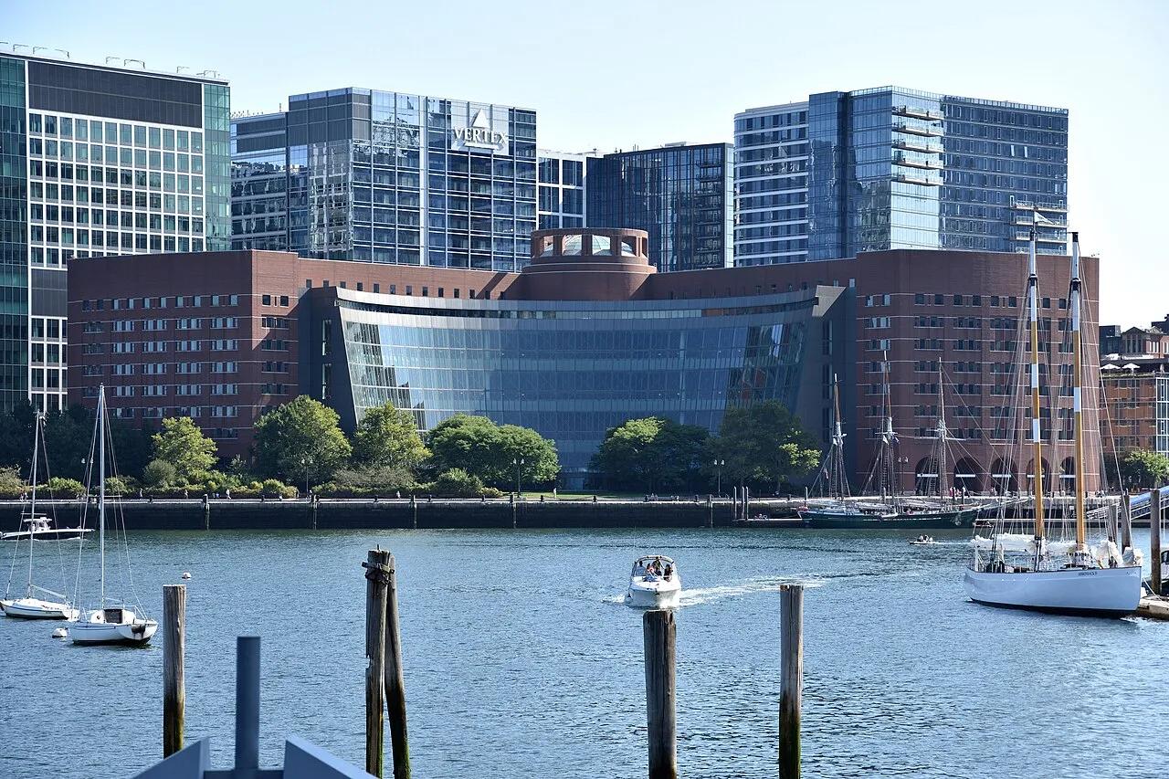 The John Joseph Moakley United States Courthouse in Boston, seat of the US District Court for the District of Massachusetts, in September 2024.