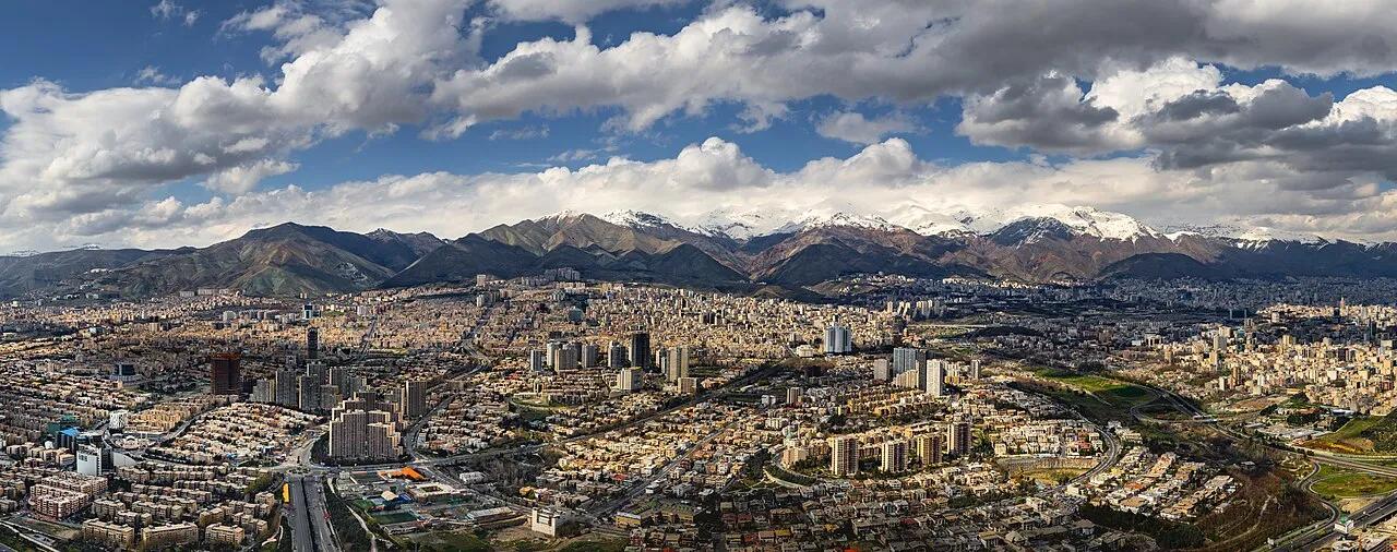 Northern Tehran seen from the top of the Milad Tower in April 2019. The Iranian capital receives the three delegations on Monday.