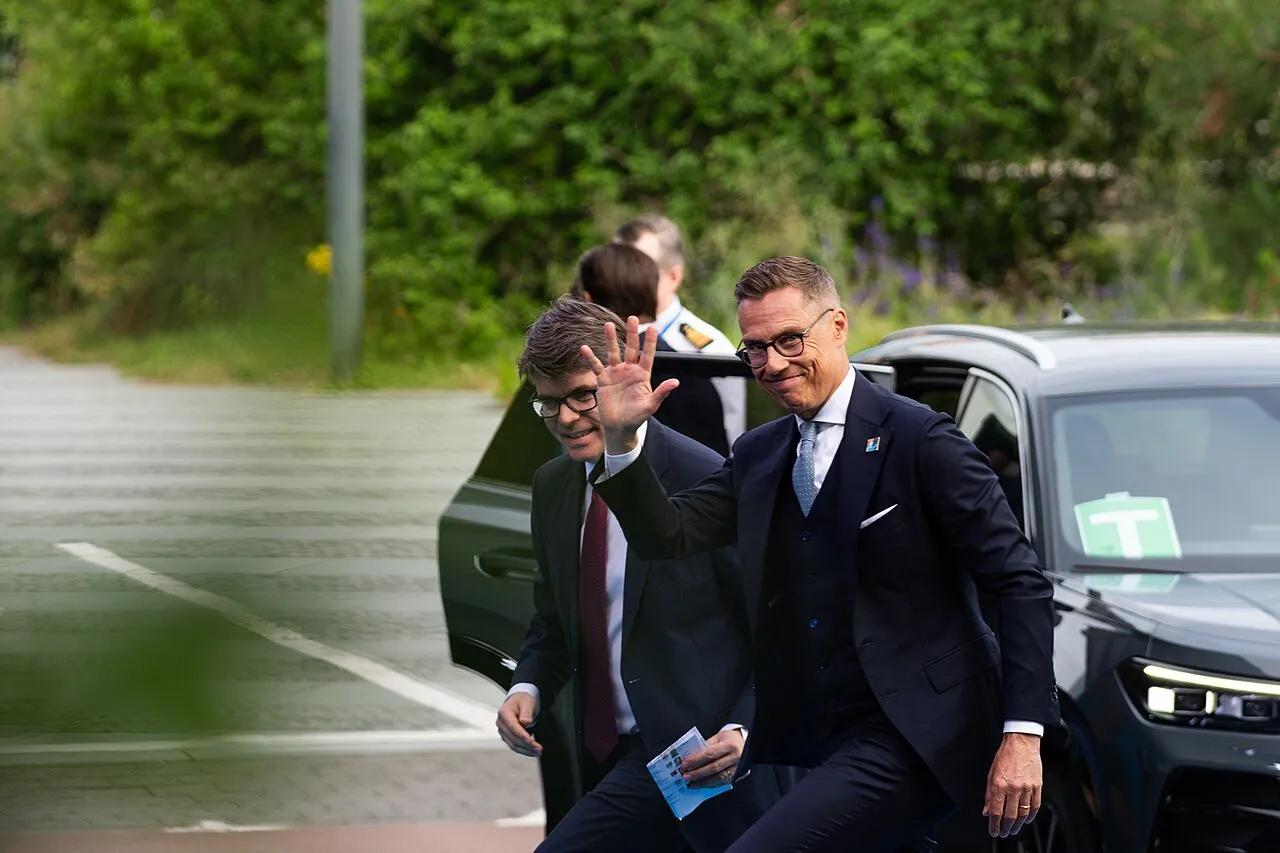 Finland's president, Alexander Stubb, arrives at the NATO summit in The Hague, in June 2025.
