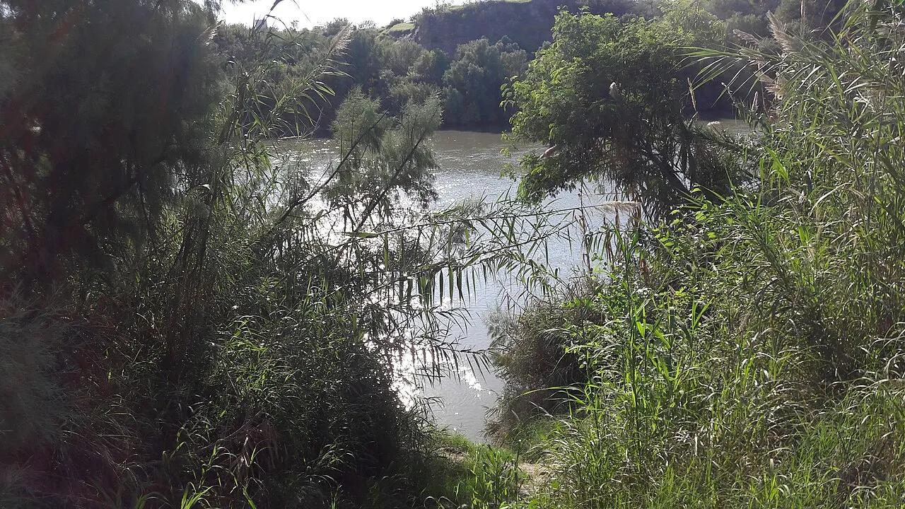 The Rio Grande marks the border between Mexico and the United States near Laredo, Texas, in a photograph taken from the US side in 2017.