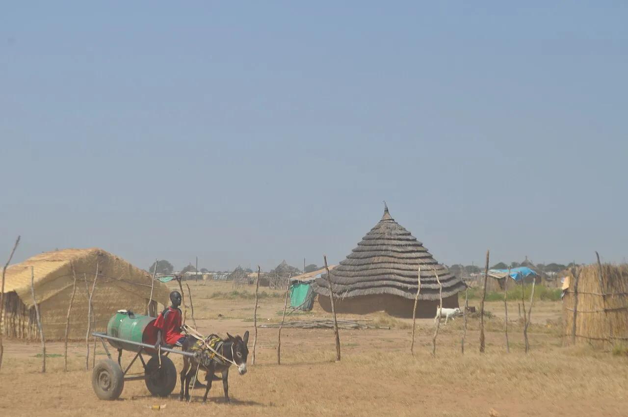 A view of the town of Abyei, seat of the region disputed between Sudan and South Sudan, in 2009.