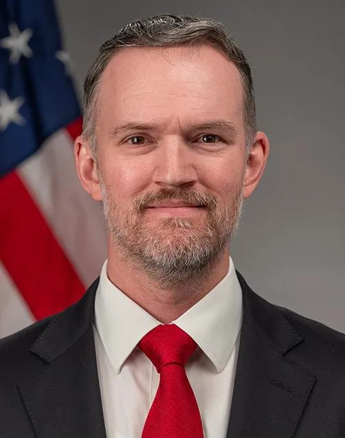 Jamieson Greer, representante comercial dos Estados Unidos, em retrato oficial de 2025.