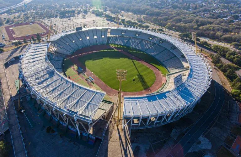 Vista aérea del Estadio Mario Alberto Kempes, en Córdoba, escenario del amistoso, en una imagen de 2021.